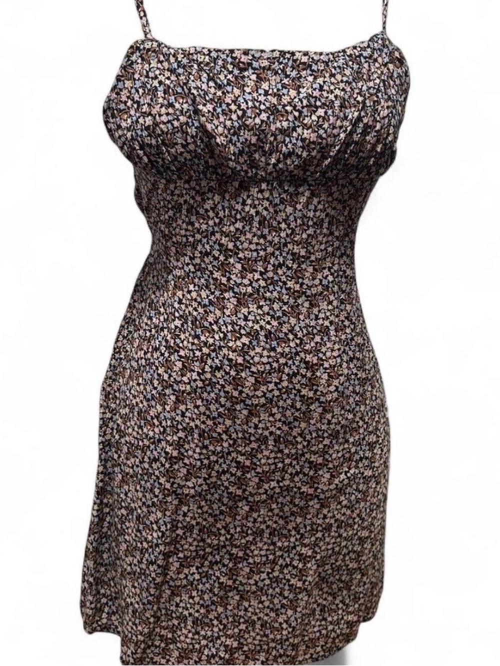 Billabong Black Multi Floral Slip Dress with Spaghetti Straps